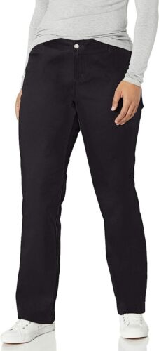 Dickies Worker 2-kieszonkowe spodnie bootcut skośne damskie junior plus 22 czarne - Zdjęcie 1 z 2