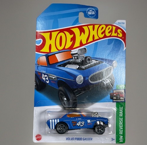 2024 Hot Wheels Volvo P1800 Gasser HW Reverse Rake 4/5 Blue New Case J - 第 1/9 張圖片