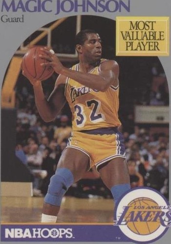 1990-91 NBA Hoops #157 Magic Johnson Los Angeles Lakers | eBay