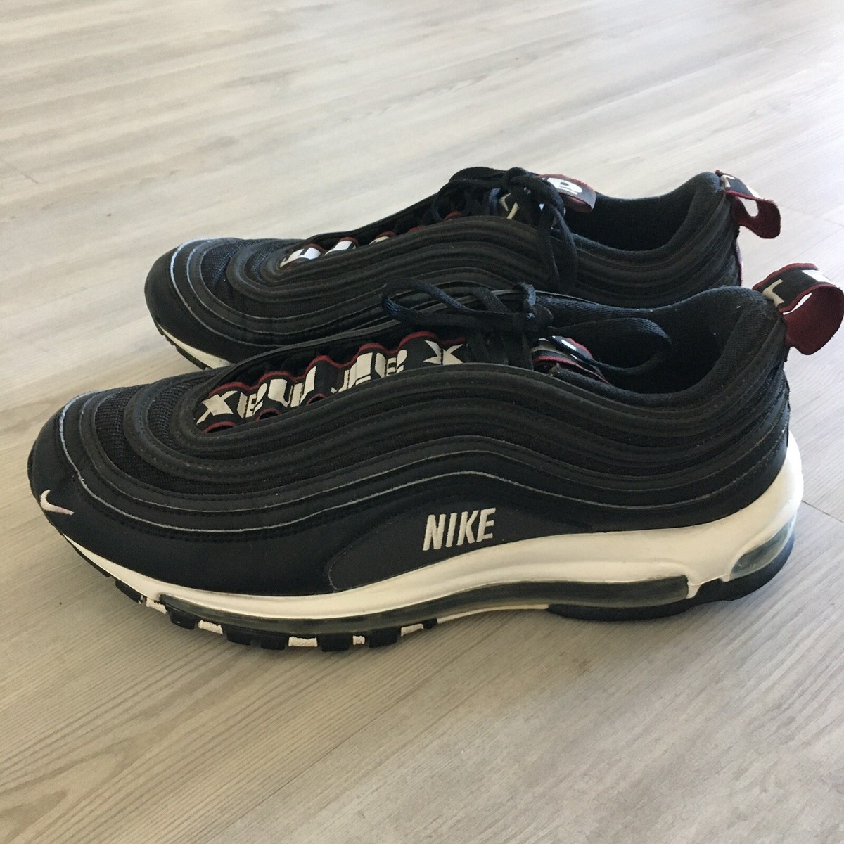 Nike Air Max 97 Overbranding Black Men's Size 9.5 Shoes Sneakers