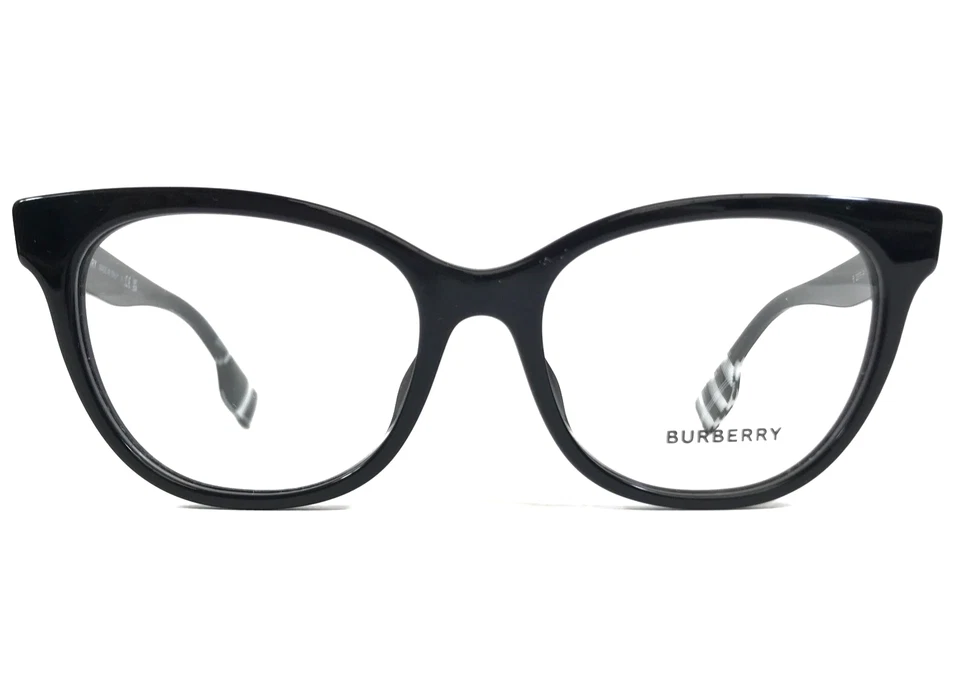 Burberry Eyeglasses Frames B2375-F 3001 Shiny Black Cat Eye Asian Fit 53-17-140 - Image 2 of 4