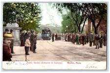 1905 Public Garden (Entrance to Subway) Boston Massachusetts MA Postcard