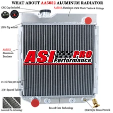 CC251 3-Row Aluminum Radiator For Ford 65-1966 Mustang 1960-1965 Falcon Comet