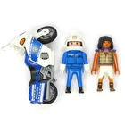 Vintage Playmobil Lot - Policeman & Police Motorcycle & Egyptian Soldier