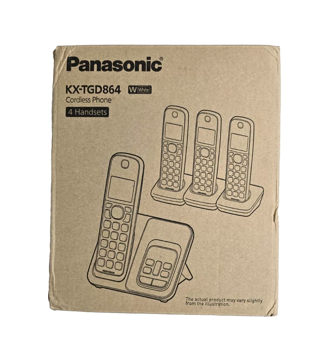 Panasonic KX-TGD864W Cordless Phone System Link2Cell Bluetooth - ONLY 3 PHONES