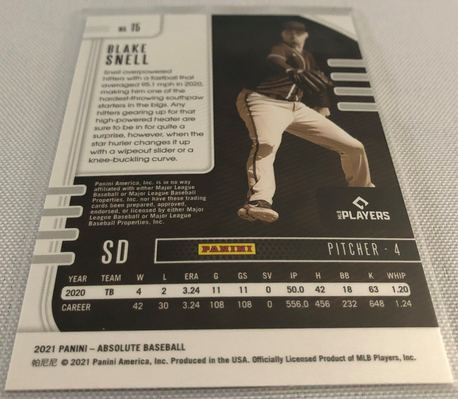 Absolute Blake 2021 Panini Absolute - Blake Snell #15 Green for sale online | eBay