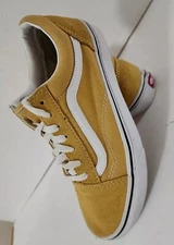Vans Off The Wall Old Skool Yellow Gold Suede Shoes Unisex Men’s 6 Women’s 7.5