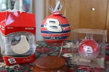 Trevo NASCAR Dale Earnhardt Jr. Christmas Decoupage & Glass Ornaments