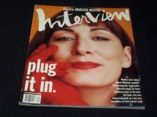 1991 DECEMBER INTERVIEW MAGAZINE - ANJELICA HOUSTON FRONT COVER - E 3858