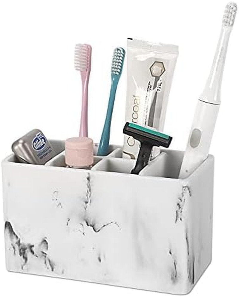 Toothbrush and Toothpaste Holder - Multifunctional Countertop Electric Toothbrus