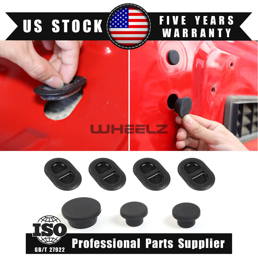 Tailgate Plugs & Floor Drain Plugs Rubber for Jeep Wrangler JK JKU 2007