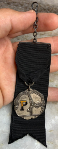 RARE Antique 1914 PRINCETON UNIVERSITY Athletic Medal Badge Pin Button TUMBLING! - 第 1/13 張圖片