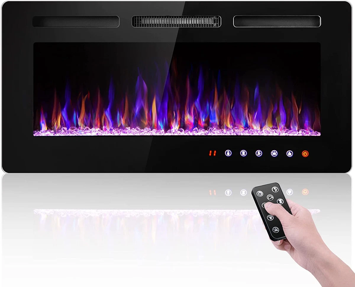 36 Inch Electric Fireplace Insert and Wall Mounted, Fireplace Heater, Log  Set u0026amp; | eBay
