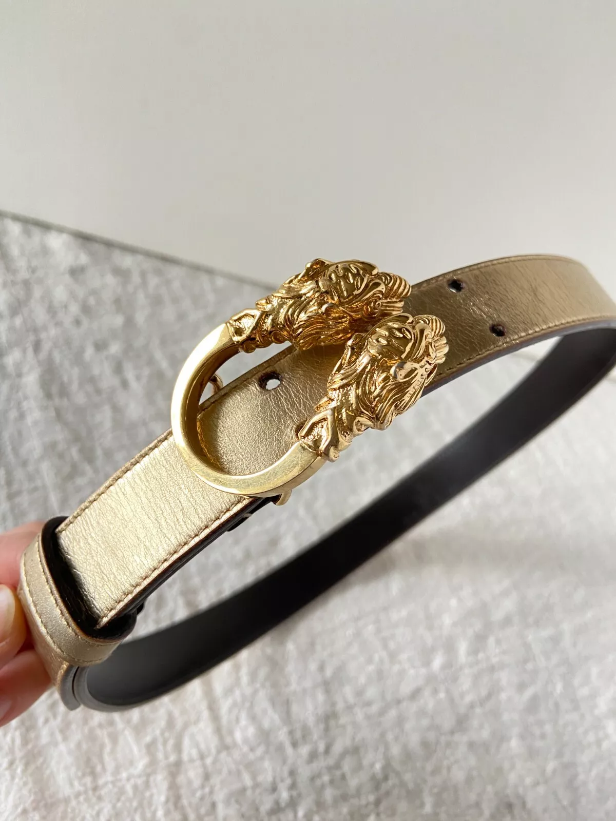 Ceinture vintage Gucci années 80 Dionysus dorée   réglable   convient à la taille 26
