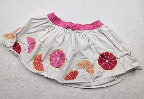 Gymboree 2016 Fruit Slices Toddler Girls Size 3T Lined Embroidered Skirt