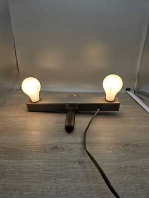 Vintage Photography Lighting Portable 2 Lamp Light Bar Videography Crystal-Brite