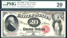 1880, $20 FR 147m Large Size Legal PMG 20 -MULE-RARE