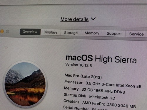 Mac Pro (Late 2013) 3.5 GHz 6-Core Xeon E5 - 32 GB RAM - AMD Firepro D300 - Picture 4 of 4