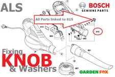Genuine - Bosch ALS30 Safety Secure Tube Fixing KNOB & WASHERS - ALS2122801 1789