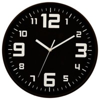 Wanduhr BüRouhr Runde Kunststoff KüChenuhr Wohnzimmeruhr Schwarz Wand Uhr ✅Ø30Cm