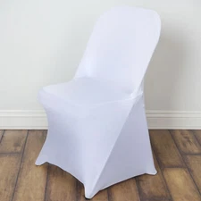 10 White Stretchable Spandex Chair Covers Wedding Banquet Reception Decorations