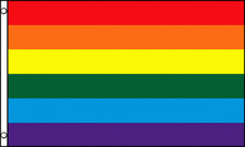 Rainbow Flag Gay Pride Banner Striped Pennant LGBT Large Event Sign New 4x6