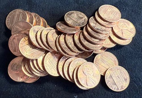 Bright Red 1970-S ROLL BU UNCIRCULATED LINCOLN CENT PENNIES 1c Estate Coins 1579