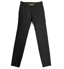 NWT Gucci Horse-bit Wool Skinny Designer Trousers in Black Women's Size 42