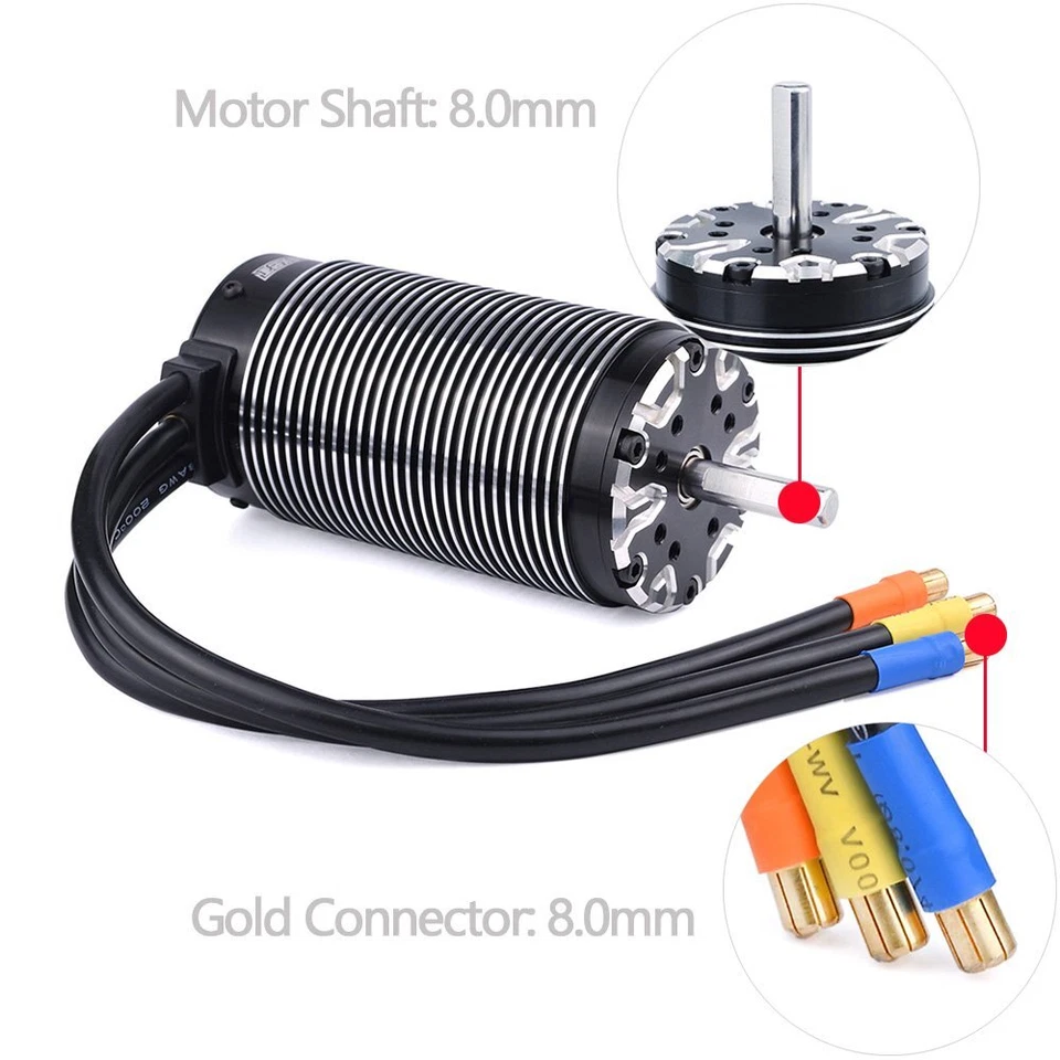 Surpass Hobby 56112 780KV/700/520KV Brushless Motor Shaft 8mm For 1/5 RC Car RTR - Image 3 of 4