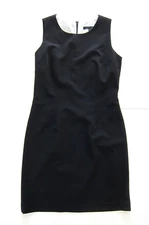 Dalia Classic Black Sleeveless Sheath Shift Tank Pencil Dress Woman 8