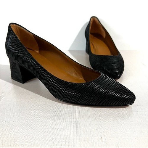 Aquatalia Pasha Textured Black Pump 