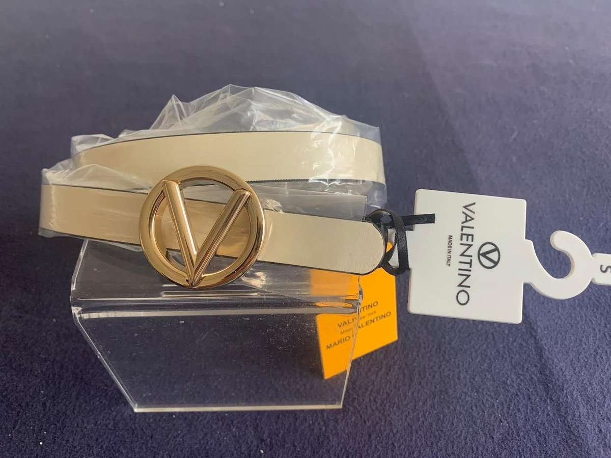 NWT Valentino Women Baby Soave Genuine Leather Black Logo belt Valentino Garavani VLogo Signature Calfskin Belt 30MM | Saks  main image 4