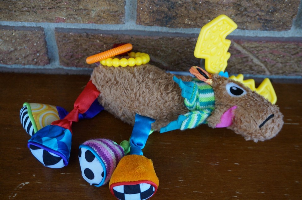 BABY Plush ERIC Carle Lot DOLL Activity Toy Hang PINK Rattle Lamaze