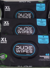 Flushable Wipes, XL Wet Wipes for at Home Use ,Wet 3 Pack, 48 Count, 144 wipes