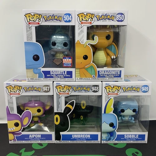 Funko Pop! Pokemon Aipom 947 Umbreon 948 Sobble 949 Dragonite 950 Squirtle 504