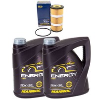 MotoröL Set Mannol Energy 5W-30 Api 8 Liter + ÖLfilter FüR Opel Vivaro Movano