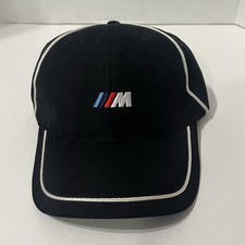 BMW Lifestyle M Series Race/Driving Hat Black w/White Piping  Mesh. OS -  NEW 