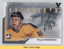 2013-14 ITG Decades 1990s Silver Vault Black Sergei Samsonov #A-SS Auto READ 1q2