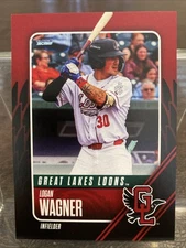 2025 Choice Logan Wagner Base Great Lakes Loons Team Card Dodgers