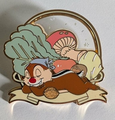 Disney Pin #183697 Chefs Chip & Dale Do Vegan Blind Box Mushroom Veggie Sleeping