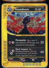 Pokemon AQUAPOLIS - #H11/H32 Houndoom - Holo - ENG - Damaged