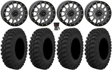 System 3 SB-5 Grey 15" Wheels 30" Crawler AT Tires Can-Am Renegade Outlander