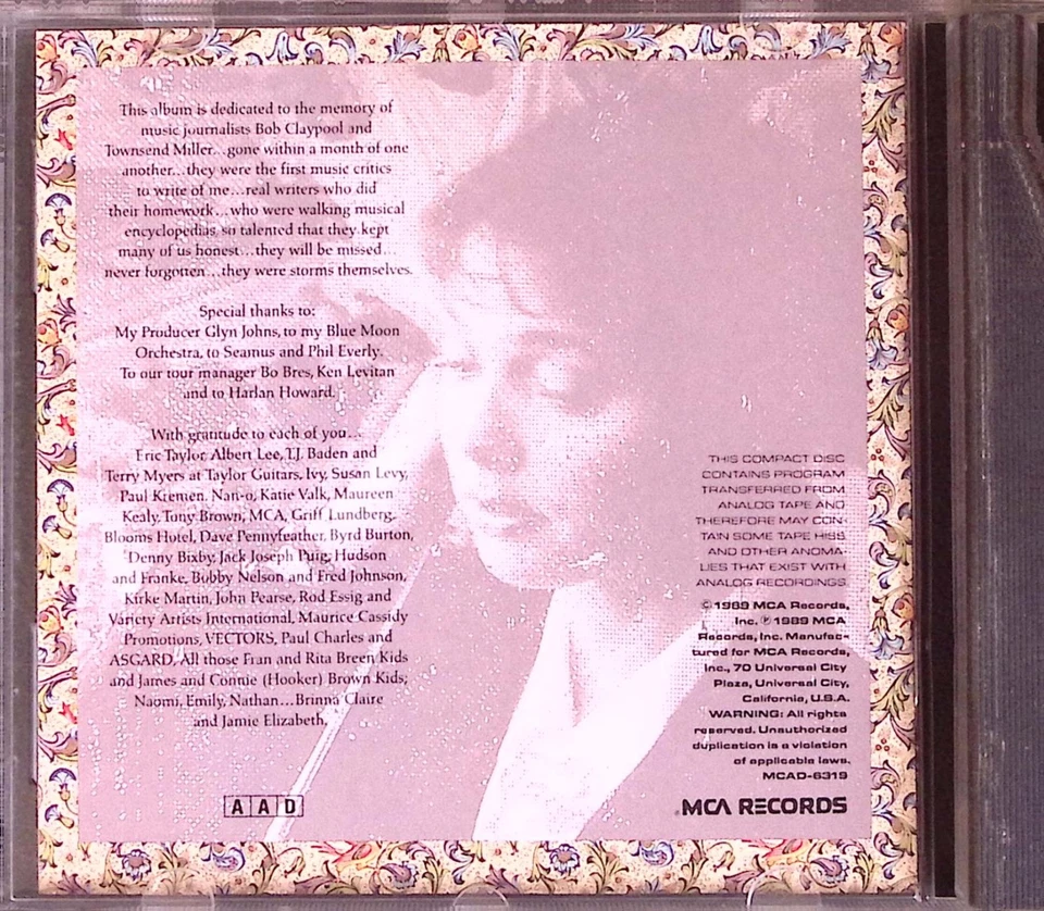 КОМПАКТ-ДИСК NANCI GRIFFITH STORM MCA RECORDS 8579 - Изображение 3 из 4