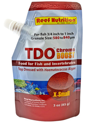 TDO-EXTRA-SMALL CHROMA BOOST FISH FOOD (3 OZ) - REEF NUTRITION