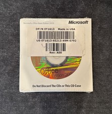 Brand New Microsoft Office Basic Edition 2003 w/Product Key  Factory Sealed 