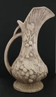 Vintage McCoy Grapes & Leaves Pitcher 9.5" Tan Ceramic Jug MCM USA Pottery