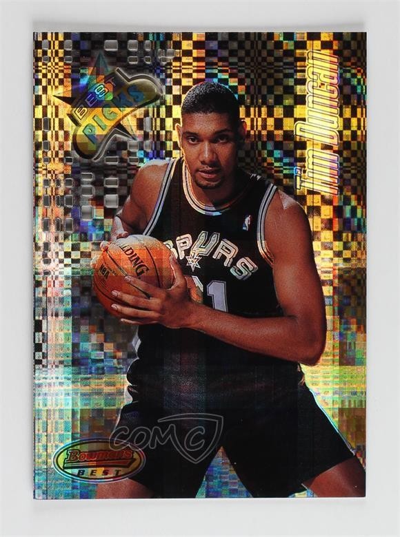 1997-98 Bowman's Best Picks Atomic Refractor Tim Duncan #BP8 Rookie RC HOF 0v5r
