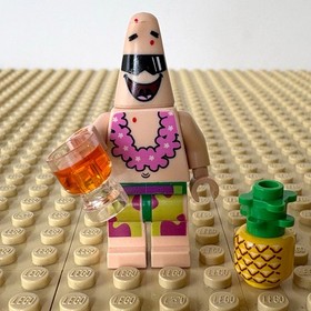 LEGO, SpongeBob:  Pink Lei Patrick, PINEAPPLE, bob037, 3818, PARTY, 2012, LUAU