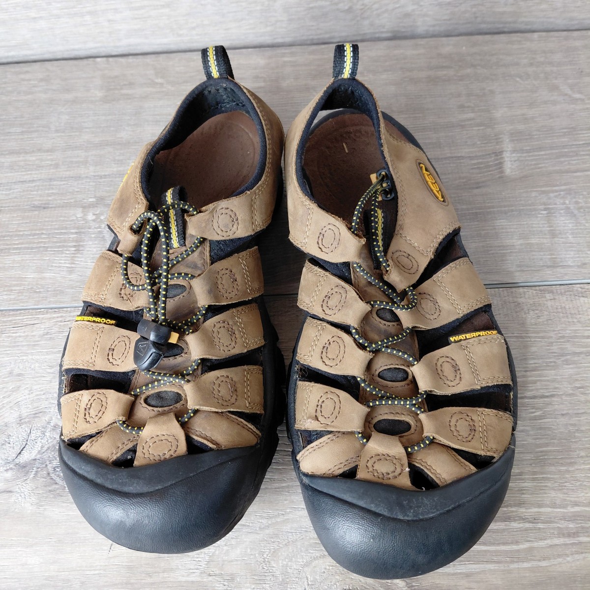 KEEN Newport Brown Leather Sandals Mens 8 Hiking Outdoor Fisherman KEEN Newport H2 Sandals Mens 8 Brown Leather Waterproof  main image 4