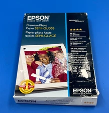 Epson Premium Semi Gloss Photo Paper 4"x6" 40 sheets S041982 ✅❤️️✅❤️️ OPEN BOX
